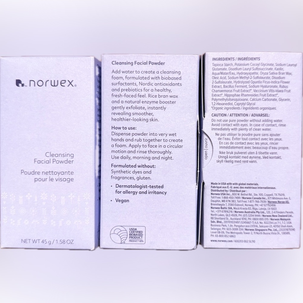 NORWEX Cleansing Facial Powder, THREE AVAILABLE, stock #600313, NIB